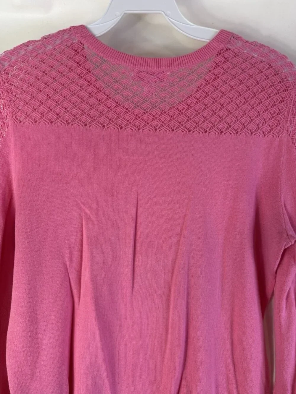 Lilly Pulitzer Sweater Cotton Lightweight Crochet Contrast - Picture 11 of 11